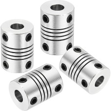 sourcing map Flexible Kupplungen, 6 mm bis 6 mm, Gelenkverbinder aus Aluminiumlegierung, flexible Wellenkupplungen, Motorkupplung für 3D-Drucker, CNC-Maschine, Motorführung, DIY-Encoder D15 x L 20 mm