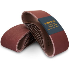 Powertec 111270 Aluminium Oxide Sanding Belt 40 Grit 10 Pack