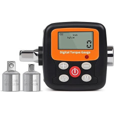 Drehmomentprüfer, Digitaler Drehmomentschlüssel-Adapter, präzises elektronisches Drehmomentmessgerät mit LCD-Display, Fahrrad- und Autoreparaturwerkzeuge, inkl. 1/2 Zoll, 1/4 Zoll, 3/8 Zoll