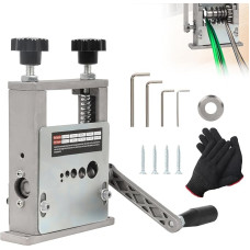 Qivine Schnellere Abisoliermaschine, manuell und betrieben, Kabelabisoliermaschine mit 6 Kanälen und 6 Klingen, tragbare Abisolierzange für 1-17 mm Kabel, Kupferschrottkabel, Recycling (Silber)