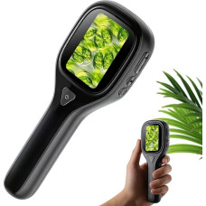 Microscope for Children, 500 x Portable Children's Microscope with 2 Inch IPS Screen, 2 Megapixels, Digital Microscope, Compatible with Windows/macOS for Coins, Insects and Plants (Black)