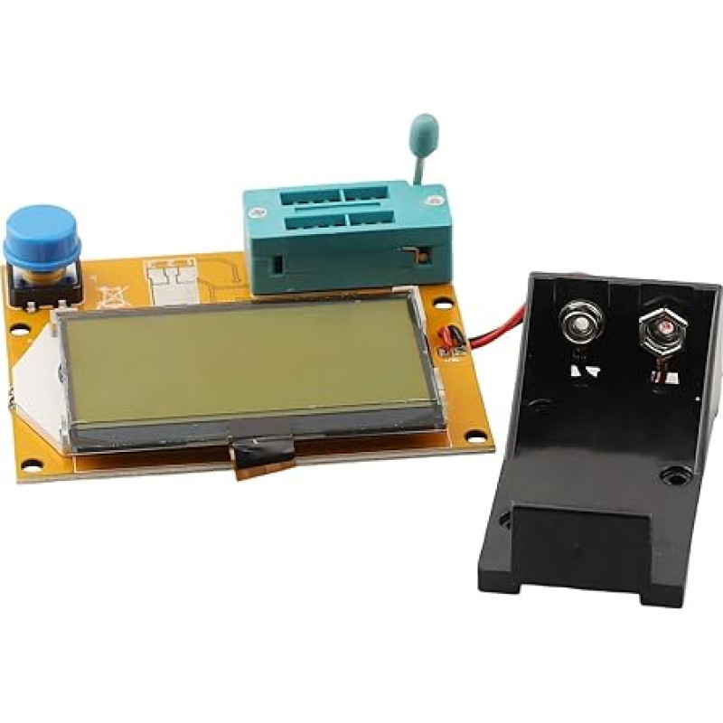 -T4 skaitmeninis tranzistorių testeris su apsauginiu dėklu, varžos talpa, induktyvumas, diodas, triodas, MOSFET, tiristorių analizatorius, automatinis aptikimas su dideliu