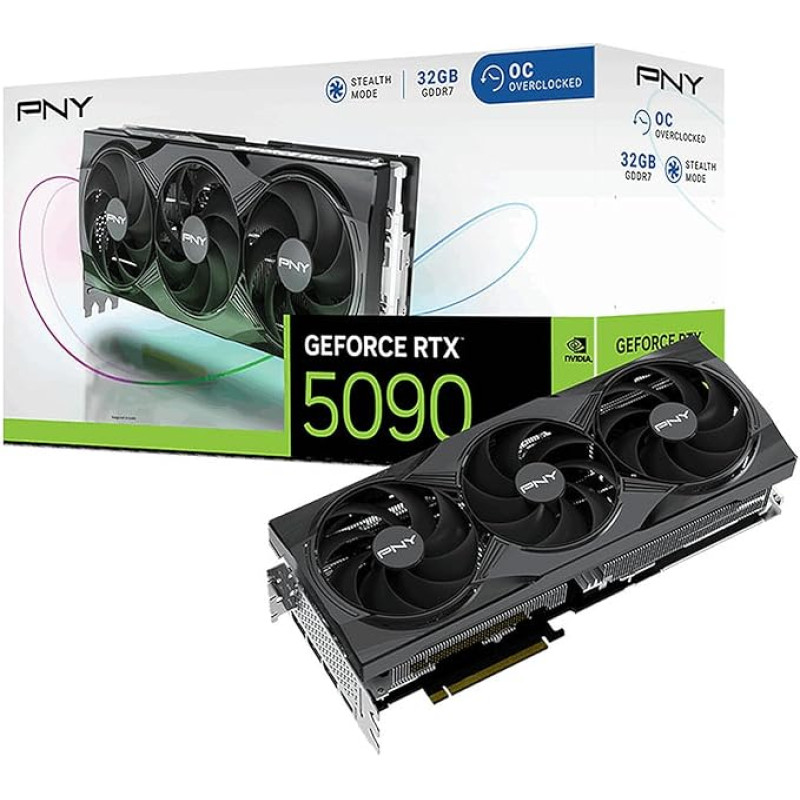 PNY NVIDIA GeForce RTX 5090 32 GB GDDR7 GPU, 
