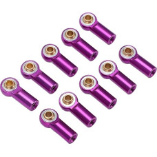 ASHATA 10 Stück Aluminium-Verbindungsstangenenden für AXIAL SCX10 1/10 RC-Car, Einfache Installation und Entfernung, Perfekte Passform für RC-Car-Enthusiasten (PURPLE)