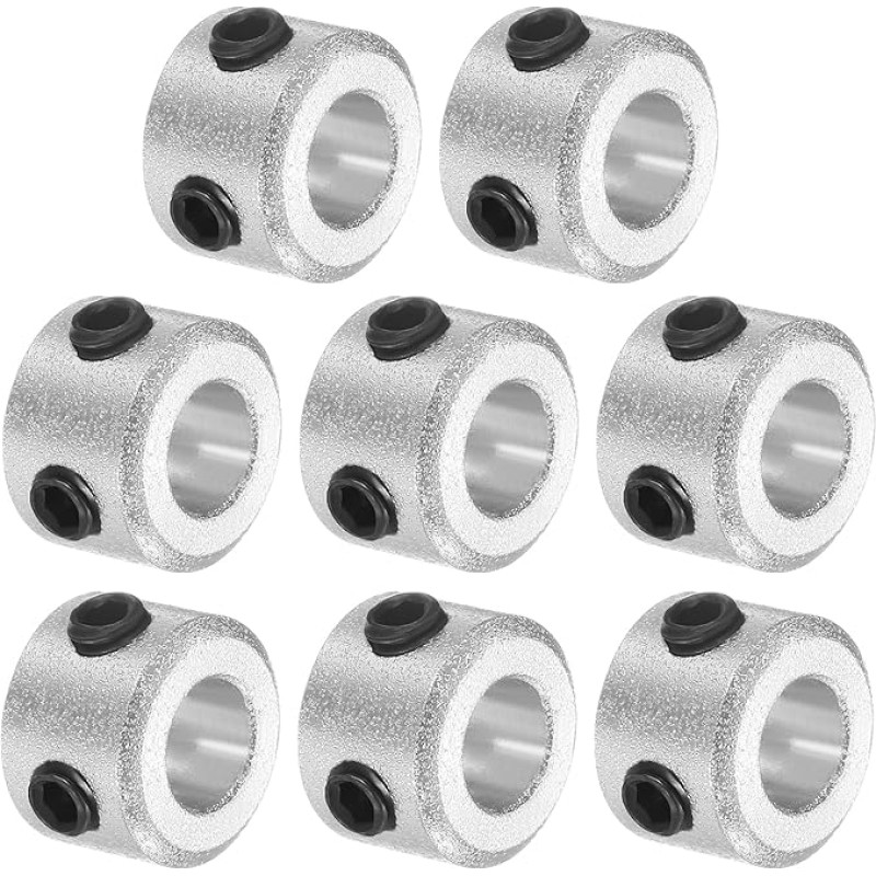 8 vnt. varžtų kaklo rinkinys 6 mm skylės aliuminio lydinio veleno apvadai 12 mm OD 8 mm pločio ašies batai, skirti linijiniam strypo veleno vadovui