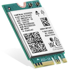Binardat WiFi 6E kortelė M.2 AX200 WiFi tinklo adapteris, Intel AX200 lustas Bluetooth 5.0, 3000Mbps dviejų dažnių 2,4GHz/5GHz OFDMA ir MU-Mimo, skirtas nešiojamiesiems kompiuteriams su Windows 10/11