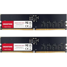 [DDR5 RAM] Gigastone Desktop RAM 64GB (2x32GB) DDR5 Ram 32GB DDR5-5600MHz PC5-44800 CL46 1.1V 288 Pin/Pin Unbuffered Non-ECC Computer Memory RAM (PC Desktop Only)