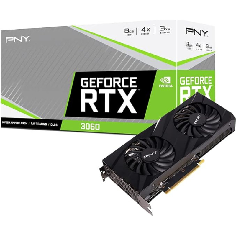PNY GEFORCE RTX™ 3060 8GB VERTO Dual Fan Edition Grafikos kortelė