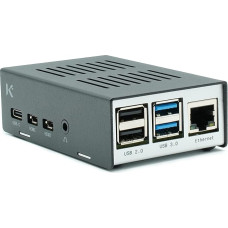 KKSB Case for Raspberry Pi 4 | Powder Coated Steel Cover | Anodised Aluminium Base