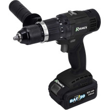 Ribimex PRBAT20/PRO3 Professional Impact Drill 2 Batteries 20 V 2Ah-4Ah Black