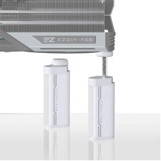 EZDIY-FAB GPU Holder, Graphics Card Holder, GPU Support Stand, Adjustable Height, Aluminium Video Card Sag Holder, White