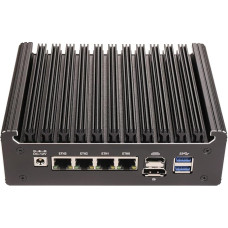 Alder Lake-N Series Firewall Micro Appliance, Mini PC, Nano Computer, Router Compatible with Pfsense OPNsense 8G RAM 128G SSD, 4*i226-V RJ45 Console AES-NI