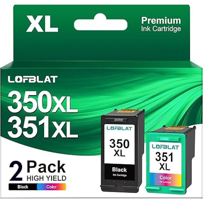 LOFBLAT 350XL 351XL kasetės pakeičia HP 350 351 spausdintuvų kasetes Deskjet D4260 D4360 D5360 Officejet J5780 J6410 Photosmart C4280 C4380 C4480 C4580 C5180 C5280 0