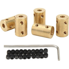 Motorwellenkupplungsstecker, Wellenkupplung, 5-teiliges RC-Wellenkupplungsset, Universeller 5-5-mm-Messingwellenkupplungs-Verbindungsstecker Für Die Motorwellenverlängerung