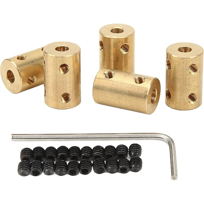 Motorwellenkupplungsstecker, Wellenkupplung, 5-teiliges RC-Wellenkupplungsset, Universeller 5-5-mm-Messingwellenkupplungs-Verbindungsstecker Für Die Motorwellenverlängerung