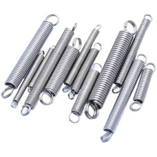 Zugfeder, 2er-Pack Zugfedern aus Edelstahl 304 mit doppelter Schlaufe und geschlossenem Haken, Drahtdurchmesser 1,8 mm, Länge 12-20, Drahtlänge 50-150(130mm,12mm-1.8mm)