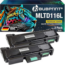 Bubprint D116 2 tonerio kasetės suderinamos su Samsung MLT-D116L toneriu, skirtu Samsung Xpress M2835dw toneriui M2675FN M2675F M2825DW M2825ND M2825 M2825 M2875FD M2875FW M2875 M2875 M2885FW 2885 Black