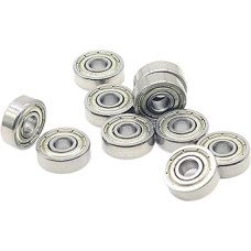 Miniatiūriniai rutuliniai guoliai ABEC-7 iš chromuoto plieno, skirti 3D spausdintuvo dalims 604ZZ 4 x 12 x 4 mm Pakuotė 10 vnt.