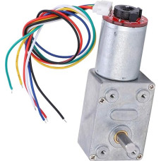 Haofy DC12V Getriebemotor Schneckengetriebe Drehzahlminderer Hohe Torsion mit Encoder Bürstenmotor JGY371 für Präzise Rotationen -Projekte (DC12V 400RPM)