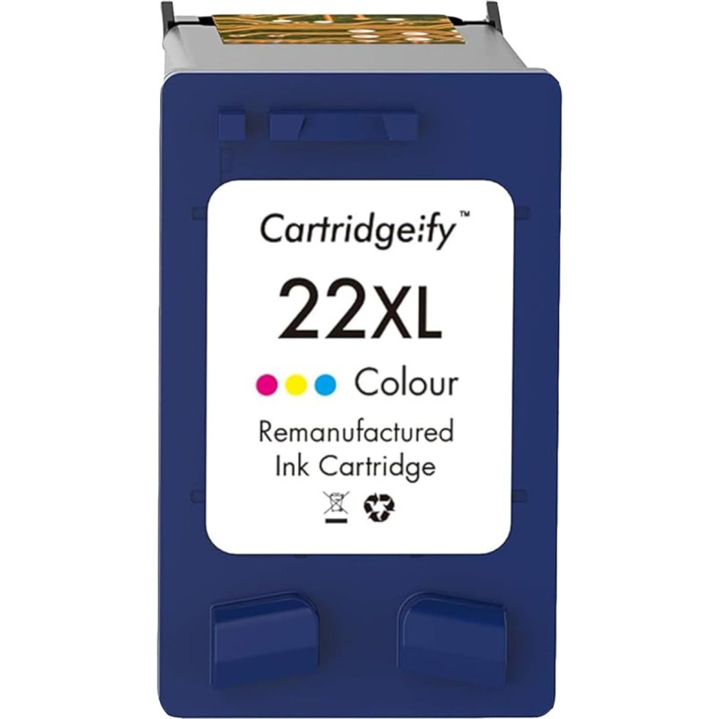 22XL spalvotų spausdintuvų kasetės, suderinamos su HP 22 XL kasetėmis, skirtomis HP PSC 1410, Officejet 4315, Deskjet 3940 D1530 D2360 D2460 F380 F2180 F2224 F4180