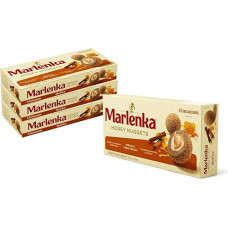 Marlenka Honey Balls 3 + 1 Pack Cinnamon | Delicious Nuggets | Pastry Balls with Cinnamon | 4 x 10 Balls | 4 x 235g | Sweets Bulk Packs | Sweets Taste Similar to Marlenka Cakes