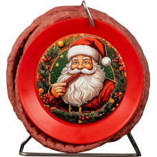 WURSTBARON Christmas Edition Sausage Cable Reel, 3.5 m Krakow Style Sausage in Santa Claus Design, High Quality and Smoky Aroma, Funny Gift for Christmas or Santa Claus