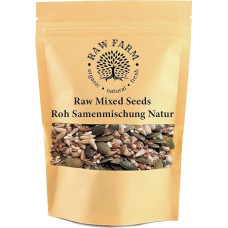 Žalių sėklų mišinys Natural 5 rūšių - moliūgų sėklos, saulėgrąžų sėklos, linų sėmenys, kedro riešutai ir kanapių sėklos - be glitimo ir sojos - idealiai tinka kokteiliams, salotoms, kepiniams ir užkandžiams - Raw Farm