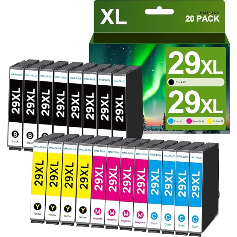 HALLOLUX daugiapakopės 29XL spausdintuvų kasetės XP-342 XP-352 Epson 29 XL 29XL kasetės