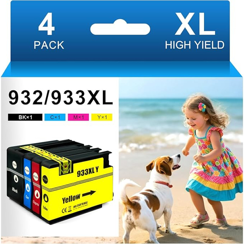 932XL 933XL spausdintuvo kasetės, suderinamos su HP 932 933XL kasetėmis, skirtomis HP OfficeJet 6600 kasetėms, 932XL 933 XL kasetėmis, skirtomis HP OfficeJet 6700 kasetėms, 7510 7612 7110 6100 7610 6110