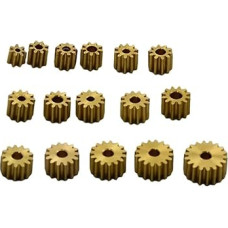 0,3-M Modulus Zähne Messing Metall Kupfer Getriebe Fit 1mm 1,5mm 2mm Welle Spielzeug 13T 1,48 MM LOCH