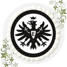 Tortas paveikslėlis, cukraus paveikslėlis su motyvu, valgoma nuotrauka tortams, torto paveikslėlis, torto papuošalas, skersmuo 20 cm, fondantas Futbolas Frankfurtas Nr. 47