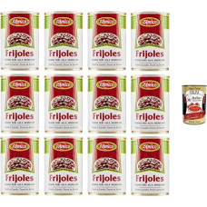 D'Amico Frijoles Fagioli Neri alla Messicana Juodosios pupelės meksikietišku stiliumi 12 x 400 g + Itališka gurmaniška Polpa 400 g