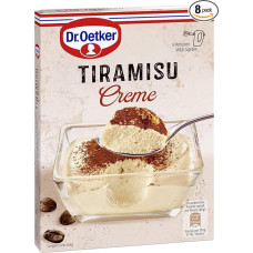Dr. Oetker Creme Tiramisu, 8 pakuotės (8 x 70 g), desertinė pudra, skirta paruošti saldų desertą su tipiško itališko deserto skoniu