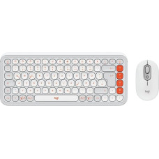 Logitech POP ICON Combo Bluetooth Keyboard Mouse Set, Comfortable Typing, Programmable Buttons, Quiet Clicks, Easy Switch for up to 3 Devices