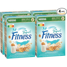 Nestlé Fitness Yoghurt, pusryčių dribsniai su viso grūdo grūdais ir dalinio jogurto skoniu, 4 vnt. (4 x 350 g)
