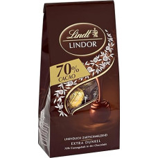 Lindt Lindor Chocolate Balls 70% Cocoa Extra Dark | 99 g Bag | Approx. 8 Balls Fine Chocolate with Soft Melting Filling | Chocolate Gift | Chocolate Gift