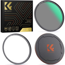 K&F Concept ND filtras 77 mm Neutralaus tankio filtras ND8 (3 žingsnių), magnetinis, su objektyvo dangteliu 77 mm