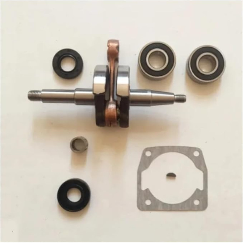 Kurbelwelle mit Lager-Öldichtung, kompatibel mit Kettensäge 45 52 4500 5200 45CC 52CC ZENOAH G455 G4500 G5200# 848C804202