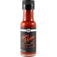 Capsup 's Deine Mutter 100 ml / 100 g Labai aštrus čili padažas su Carolina Reaper ir Trinidad Scorpion aštriuoju padažu