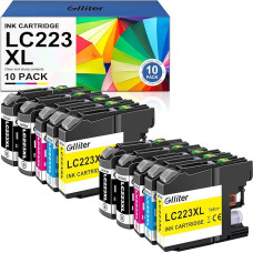 LC223XL spausdintuvo kasetės LC223, skirtos Brother LC223, skirtos Brother MFC J5320DW, suderinamos su Brother MFC J4620DW J480DW J4420DW J5625DW J880DW, skirtos Brother DCP J4120DW kasetėmis (10 vnt.)