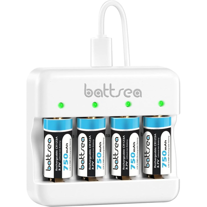 750 mAh 3,7 V 123A/123 ličio baterija su greituoju įkrovikliu, suderinama su kamera Arlo VMC3030 VMK3200 VMS3230 VMS3330 VMS3430 Mikrofonas Dūmų žadintuvas laikrodis