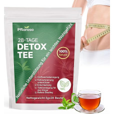 Detox arbata svorio metimui, 28 lieknėjimo arbatos pakuotė, detoksikuoja, degina pilvo riebalus, mažina pilvo pūtimą, natūralus žolelių mišinys su Oolong, žaliosios arbatos ekstraktu, Mate, ženšeniu, veganiškas, be alergenų
