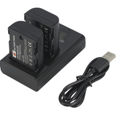 DSTE DMW-BLF19E DMW-BLF19 atsarginė baterija + dvigubas USB įkroviklis su skystųjų kristalų ekranu, suderinama su 