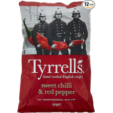 Tyrrell's saldžiosios aitriosios paprikos ir raudonieji pipirai 150 g Pakuotė 12 x 150 g