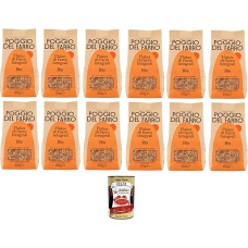 Poggio del Farro Flakes di Farro Integrale Whole Grain Spelt Flakes 12 x 300 g + Italian Gourmet Polpa 400 g