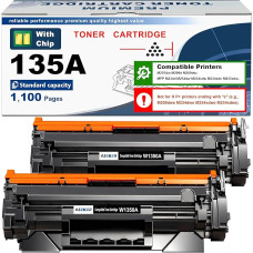 135A W1350A (135X W1350X) tonerio kasetė su lustu 1100 puslapių Suderinama su HP LaserJet M207dw M209 M209d M209dw M234 M234d M234dw M234sdw M234sdw M234sdw M234sdw M234sdn M235sdn 2 BK)