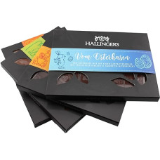 Hallingers 4 velykiniai stalai, velykinės dovanos velykiniams krepšeliams Velykoms, 4 rankų darbo lėkščių rinkinys Velykų šokoladas (rinkinys) - Motinos dienos dovana ir dovanų idėjos tėvo dienai | Sveikinimai Ačiū