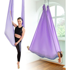 Hängematte | Komplettset inkl. Befestigung | TÜV geprüft | Nylon Tuch 5m x 2,6m