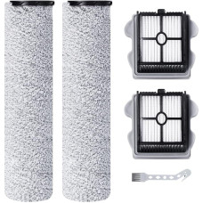 Accessory Set for Roborock Dyad Air Wet Dry Vacuum Cleaner Replacement Parts, 2 Brush Rollers + 2 Filters + 1 Cleaning Brush