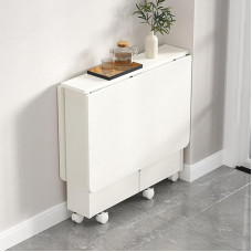 Sulankstomas sulankstomas stalas Valgomasis stalas Mažas valgomojo stalas su ratukais Valgomieji stalai Erdvę taupantis stalas su integruotais laikymo skyriais Lengvai transportuojamas virtuvės valgomasis (100 x 60 x 75 cm